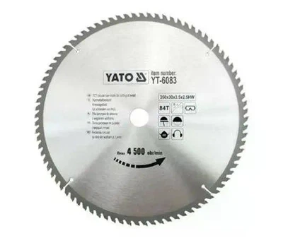 Пильный диск YATO по дереву, Ø350 мм, 84 зуба