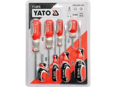 Комплект викруток YATO YT-2670 для ремонту та сервісних робіт із двокомпонентними рукоятками 8 предметів