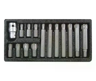 Набор отвёрточных насадок YATO, RIBE, 15 шт., 30/75 мм, адаптер 1/2"