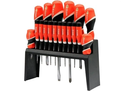 Универсальный набор отверток Phillips, Slotted и Torx 18 предметов с закаленными стержнями S2 YATO YT-25982
