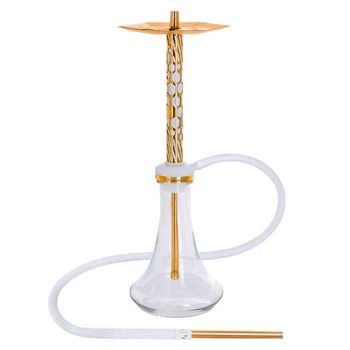 Кальян Embery MONO-H 4.0 Supreme Gold White с колбой Embery Clear 63 см