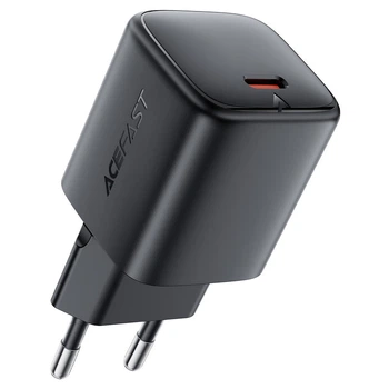Мережевий зарядний пристрій ACEFAST A119 mini GaN fast charger 45W Black