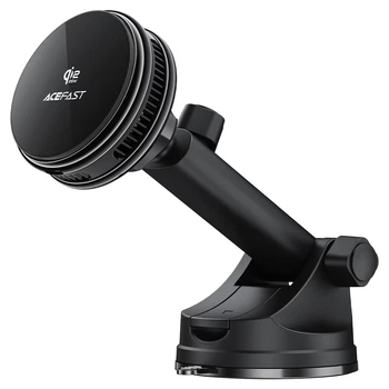 Автомобільний тримач ACEFAST D67 QI2 MagSafe cooling wireless charging car holder with suction cup 25W Black