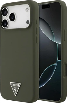 Чохол для смартфона Guess Silicone Triangle Logo MagSafe для Apple iPhone 17 Pro Max Khaki (GUHMP17XSCTRLMA)