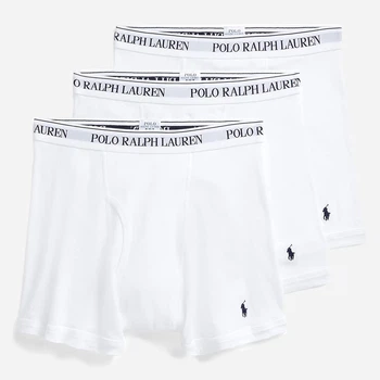 Набор трусов боксеров мужских хлопковых Ralph Lauren 767301257 1X 3 шт Белых (1160715410)