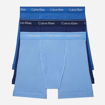 Набор трусов боксеров мужских бавовняних Calvin Klein 790204708 XL 3 шт Синих (1160804882)