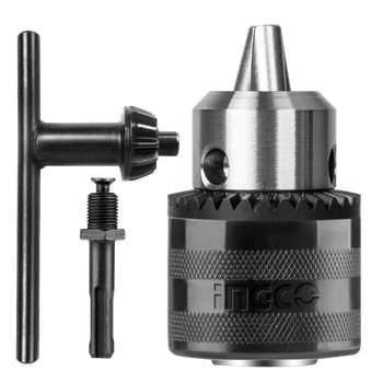 Патрон для дрели с ключом 1,5-13мм, 1/2"-20UNF + адаптер SDS Plus INGCO