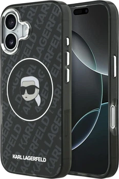 Etui na smartfon Karl Lagerfeld IML Karl Head Logo MagSafe do Apple iPhone 17 Black (KLHMP17SHMKBKHOK)