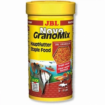 Основной корм JBL NovoGranoMix для средних и больших аквариумных рыб, 250 мл