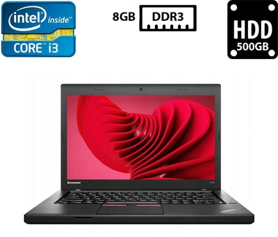 Ноутбук Lenovo ThinkPad L450 14" TN 1366x768 Core i3-5005U 2.00GHz 8GB DDR3 HDD 500GB HD Graphics 5500 Камера (LL450R8H500B) Б/В