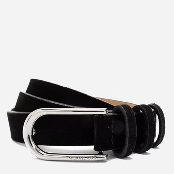 Ремень женский из натуральной замши Michael Kors 23635643 XL (118.5 см) Черный (1160627549)