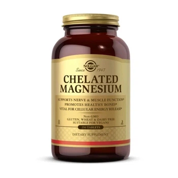 Магний хелат, Chelated Magnesium, Solgar, 250 таблеток (100 мг на таблетку)
