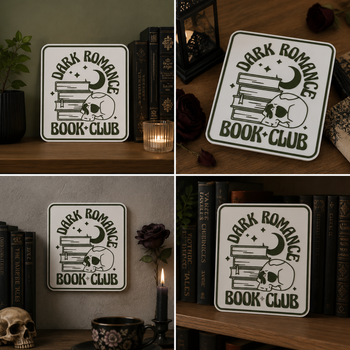 Табличка Dark Romance Book Club для поціновувачів готичних романів. Aivory
