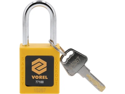 Замок навесной корпус покрыт нейлоном, 40 мм, 2 ключа VOREL (77100)