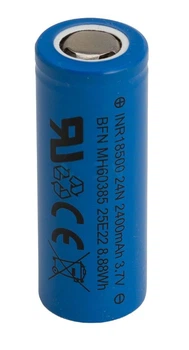 Аккумулятор 18500 Li-Ion Enercig INR18500 N24, 2400mAh, 7.2A, 4.2/3.7/2.5V, Blue