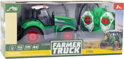 Traktor zdalnie sterowany LeanToys Farmer Truck 1:24 Zielony 25062 (5905991061229)