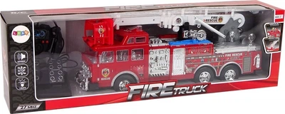 Straż pożarna zdalnie sterowana LeanToys Fire Truck ze dźwiękami Czerwona 12646 (5905214976804)