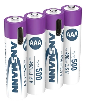 Акумулятор Ansmann Li-Ion AAA/HR03 1000mAh 1.2V 2szt. USB-C (1311-0029)