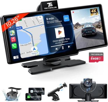 Автомобільний дисплей TECXERLLON T95 10.26" CarPlay/Android Auto з камерою