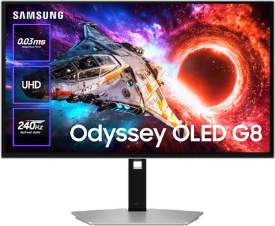 Монитор 27" Samsung Odyssey Gaming G80SH (LS27HG802SIXUA) -- 4K QD-OLED / 0.03 мс (GtG) / 240Гц / DCI 99% / DisplayHDR TrueBlack 400 / AMD FreeSync Premium Pro / Samsung OLED Safeguard+ / PIVOT / USB-C (98W)
