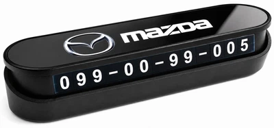 Парковочная табличка MAZDA с номером телефона в авто