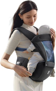 Дитячий стілець-переноска для талії Babycare, дихаюча, легка, з поворотною ручкою Frap, перенесення дитини на прогулянку, необхідне для всіх сезонів, колір: метеорний сірий