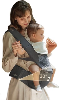 Переноска Babycare поясная для детей, амортизирующая, дышащая, модель Kasel Gray