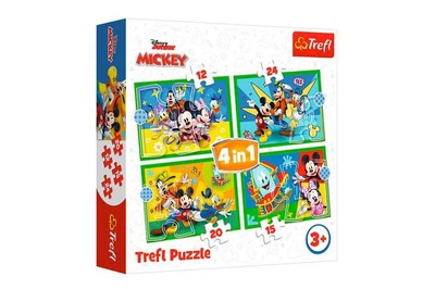Пазли - 4в1 - 34616 "Міккі Маус і друзі", Trefl
