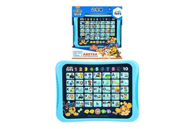 Планшет Kids Hits KH01/014L "Азбука." Paw Patrol на батарейках, звук, в коробке р. 25*27*4 см