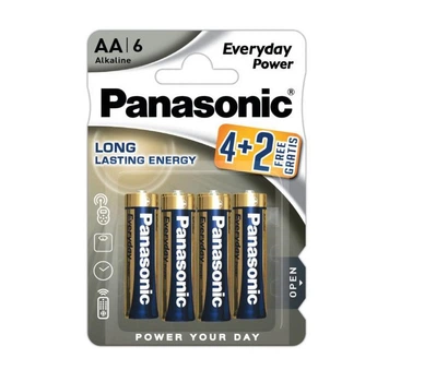Батарейка Panasonic Everyday Power лужна AA блістер, 6 шт. (LR6REE-6B2F)
