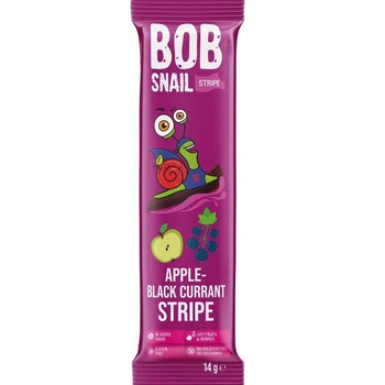 Цукерки Bob Snail Страйпс Яблуко-Смородина натуральні 14 г (4820206080929)