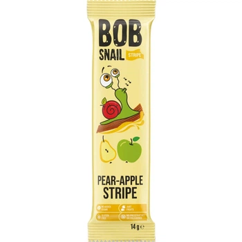 Цукерки Bob Snail Страйпс Яблуко-Груша натуральні 14 г (4820206080714)