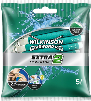 Одноразові станки Wilkinson Sword Extra 2 Sensitive 5 шт. (5010189105095)