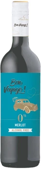 Безалкогольный напиток на основе вина Bon Voyage Merlot Alcohol Free красное полусухое 0.75 л (3263280116664)
