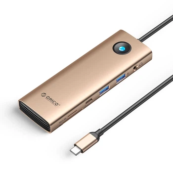 Док-станция USB-C Orico PW11 9-в-1 USB-C PD 100 Вт HDMI 4K RJ45 2.5G (6941788814967)