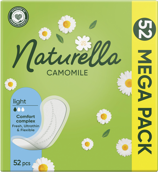 Ежедневные гигиенические прокладки Naturella Camomile Light (52 шт) Мега-пак