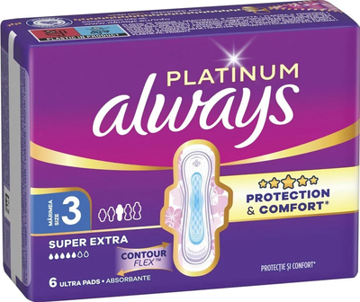 Гигиенические прокладки Always Platinum Super Extra Размер 3 (6 шт)