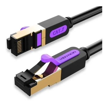 Патч-корд 1м, S/FTP cat 7 RJ-45 black VENTION