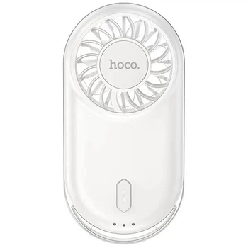 Портативный вентилятор HOCO HX611 ultra-thin pocket 900 mAh (Milky White) (257380)