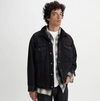 Чоловіча джинсова куртка шерпа Levi`s Relaxed Fit Sherpa розмір S