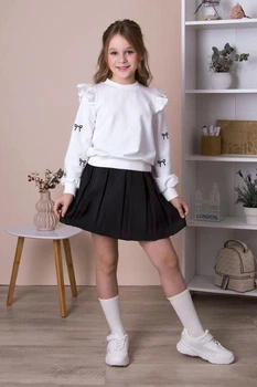 Свитшот для девочки ТМ Mevis 5320 02 134 см белый