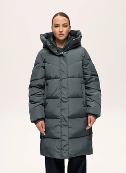 Удлиненная зимняя женская куртка Finn Flare 225504-DM Down fill зеленая M