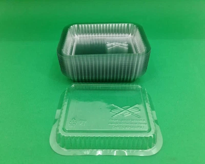 Крышка из PET пластика для алюминиевого контейнера SP24L, 100 шт, прямоугольная для еды, доставки и хранения, плотная посадка