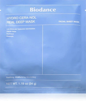 Гідрогелева маска BIODANCE Hydro Cera-Nol Real Deep Mask 1 шт — глибоке зволоження та відновлення шкіри
