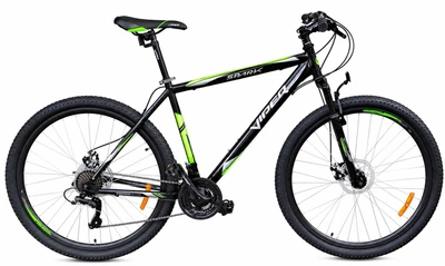 Горный велосипед MTB Viper Spark 29 FR/D, колеса 29", рама 21", 21 скорость, дисковые механические тормоза, амортизационная вилка, черно-зеленый
