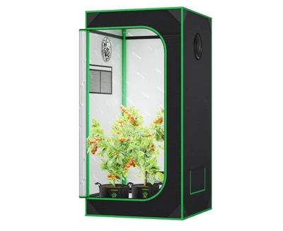 Гроутент Gade 60x60x120 см (24"x24"x48") із високовідбиваючого майлару Чорний
