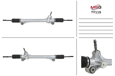 Рулевая рейка без ГУР с тягами Toyota Highlander 07-13 MSG TY115 (455100E020, 45510-48010, 45510-0E050)