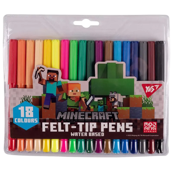 Фломастери, 18 кольорів, на водній основі Minecraft 650549 Yes