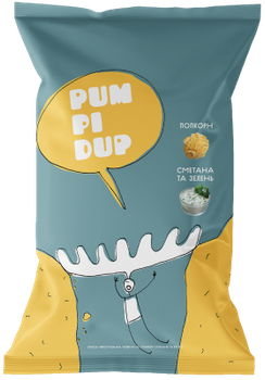 Попкорн со сметаной и зеленью, 90 г, ТМ pumpidup