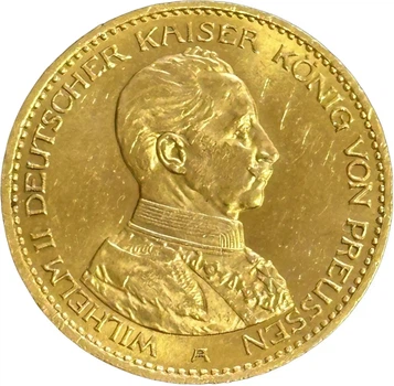 Колекційна золота монета "20 марок" 7,965 г 1913-1915 роки